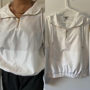 White and Gold Windbreaker